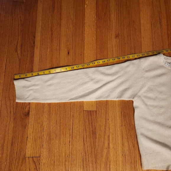 Express Tricot Lambswool/Angora Cardigan with Embellished Neckline Size Medium - Picture 12 of 13